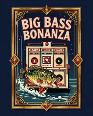 Big Bass Bonanza Angel Slot als Retro Vegas Showposter im GoldBet Spielkatalog